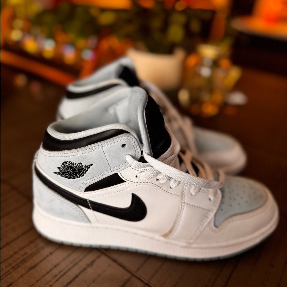 Jordan Mid Aluminum/Grey Fog 5Y - Picture 3 of 5
